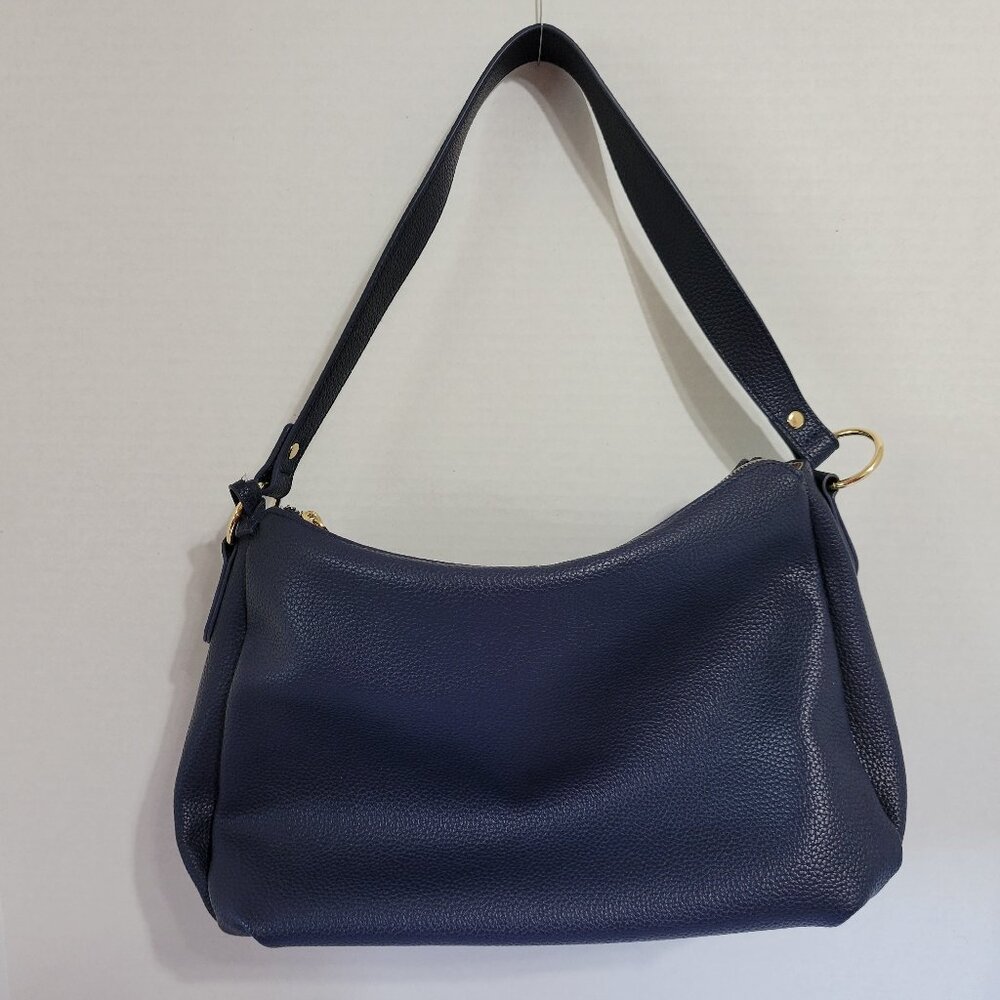BOSTANTEN Womens Blue Leather Shoulder Bag Purse